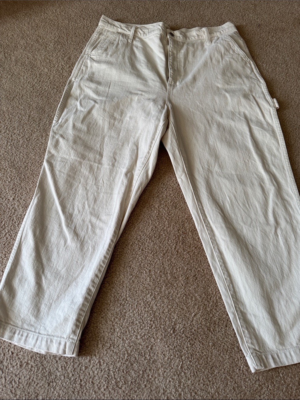 Madewell Straight Leg Jeans in Off-White/Cream